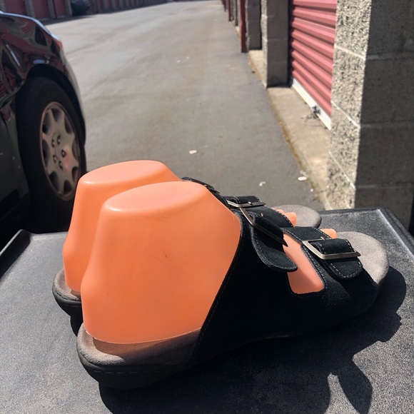 J-41 Adventure On Pingree Women's Black Slides Double Strap Sandals Size 9M - Picture 6 of 13